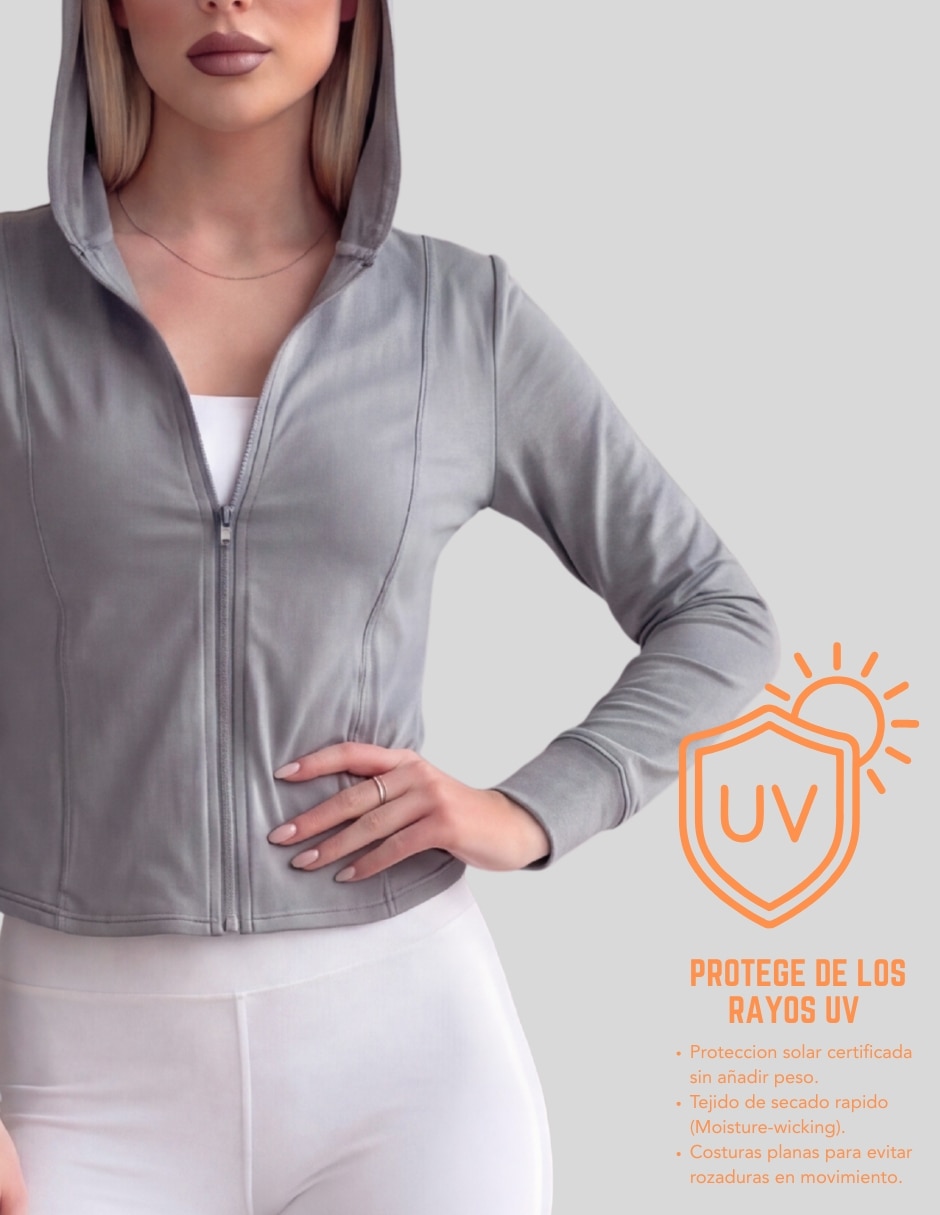 Sudadera Malabis Deportiva con cierre y capucha para mujer